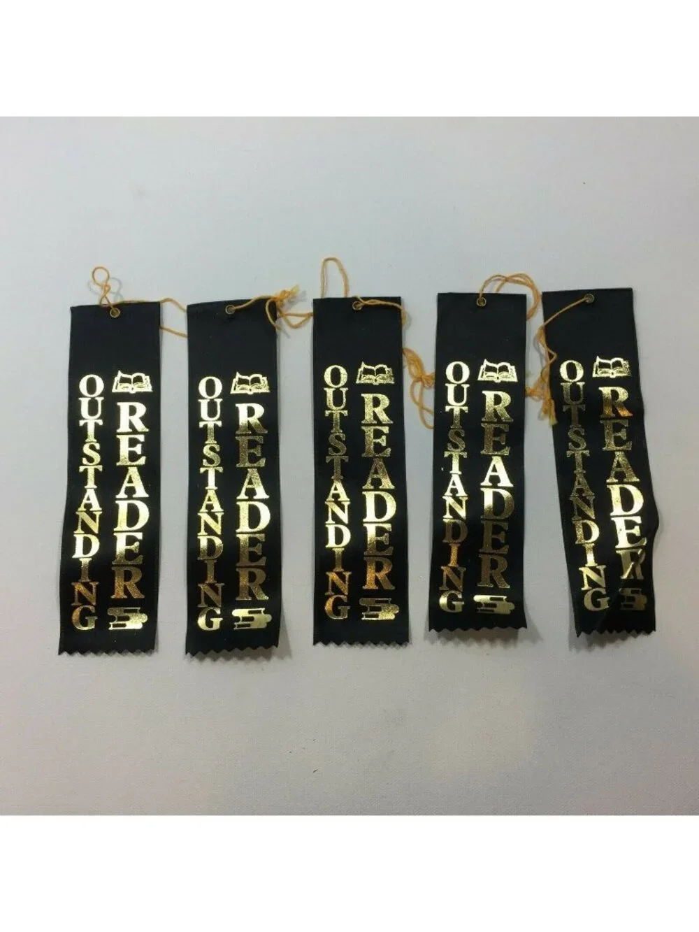 Affluence Unlimited Outstanding Reader Black Gold Ribbon Bookmark 8